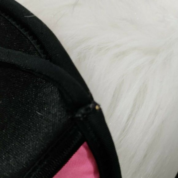 PINK Black Deep V Bikini String Top XS - Picture 10 of 11